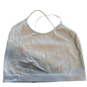 🟣Colsie Ribbed Blue Strappy Bralette - Size XL